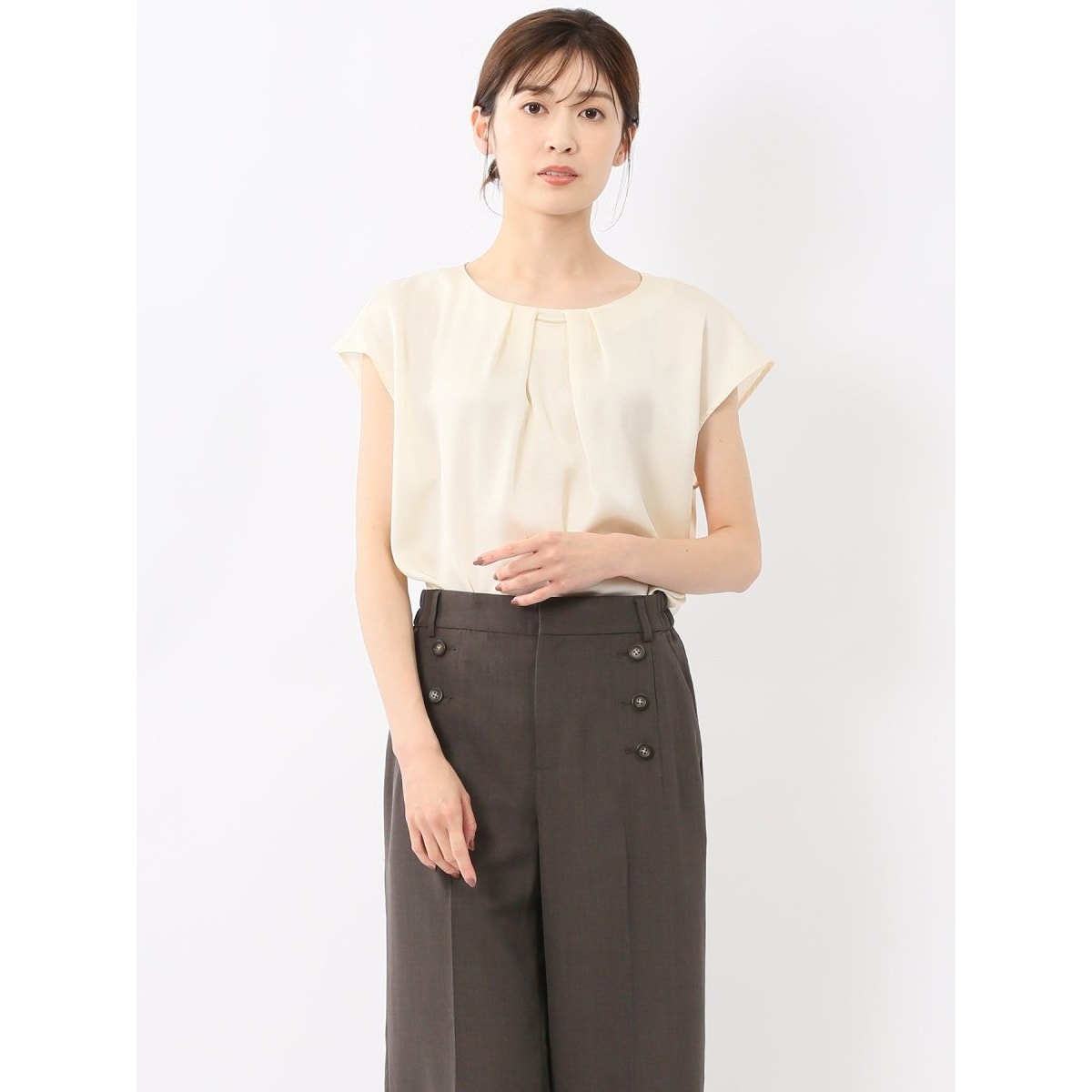 【ストレッチ 形態安定 透け防止 UVカット】m.f.エディトリアル ボウタイ脱着 長袖シャツ ストレッチ 形態安定 透け防止 UVカット】m.f.エディトリアル