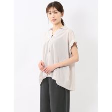 【UVカット】【接触冷感】【ウォッシャブル】m.f.エディトリアル タックかぶり スキッパーシャツ