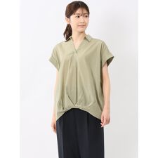 【UVカット】【接触冷感】【ウォッシャブル】m.f.エディトリアル タックかぶり スキッパーシャツ