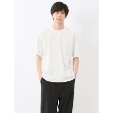 【ストレッチ】【マシンウォッシャブル】ノータベネ ジャガードチェック クルーネック半袖Tシャツ