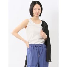 【形態安定】【吸水速乾】m.f.エディトリアル ブライトリブ タンクトップ