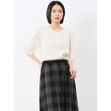 【接触冷感】【オパール袖】m.f.エディトリアル クルーネック 半袖プルオーバー