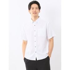 【綿100％】m.f.エディトリアル ドビー ボタンダウン半袖シャツ