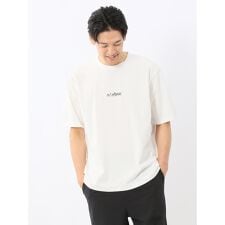 【綿100％】m.f.エディトリアル ロゴ刺繍 クルーネック半袖Tシャツ