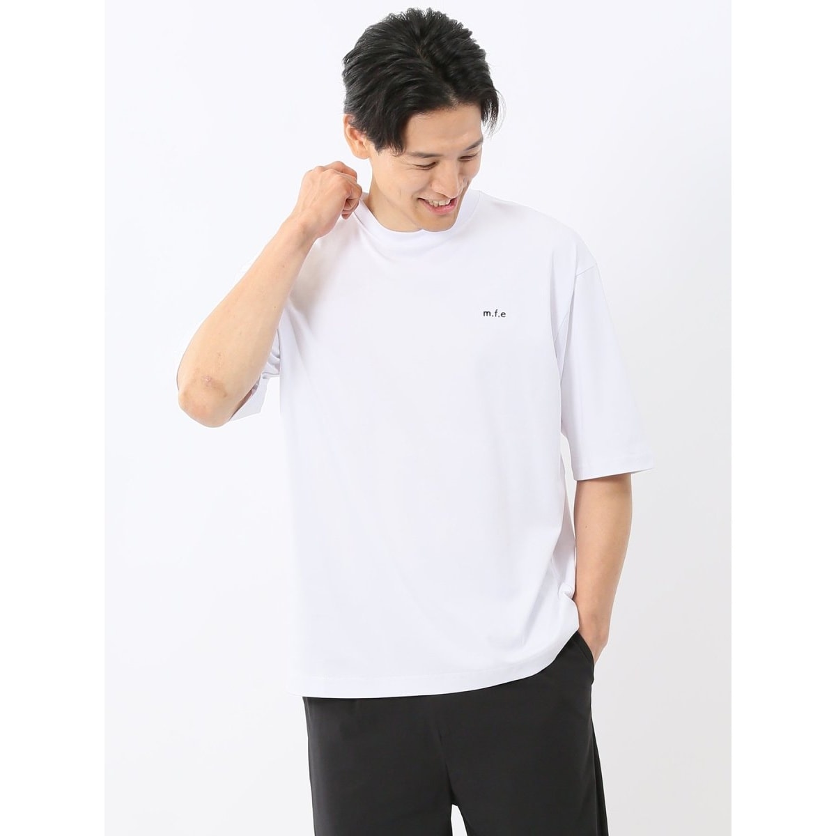 綿100％ ロゴ刺繍 クルーネック半袖Tシャツ | タカキュー(TAKA-Q