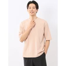 【綿100％】m.f.エディトリアル ロゴ刺繍 クルーネック半袖Tシャツ