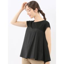 【ビスチェ風 ペプラム】m.f.エディトリアル 切替 半袖プルオーバー