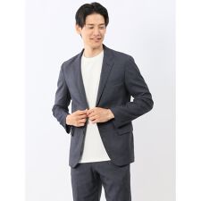 【ストレッチ ウォッシャブル】m.f.エディトリアル 2釦ジャケット デニム調(セットアップ可能)