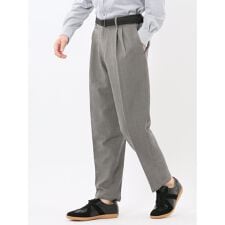 【ストレッチ ウール混サッカー】m.f.エディトリアルツータック ビジネスパンツ(セットアップ可能)