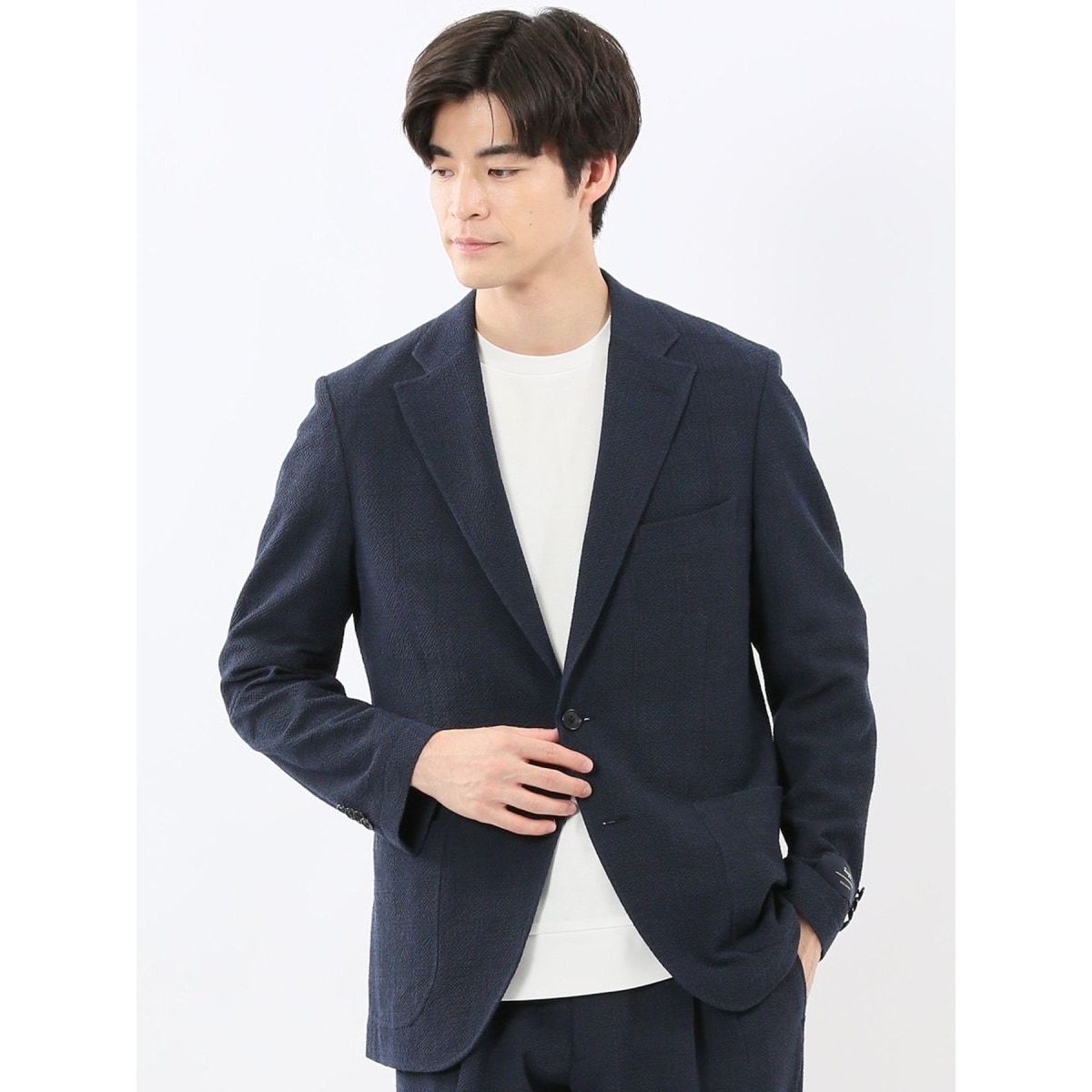 ストレッチ 吸水速乾 防シワ】m.f.エディトリアル 2ボタンジャケット