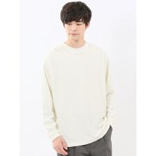 m.f.エディトリアル(m.f.editorial)の【 ストレッチ スエット】m.f.エディトリアル ワッフル クルー長袖プルオーバー