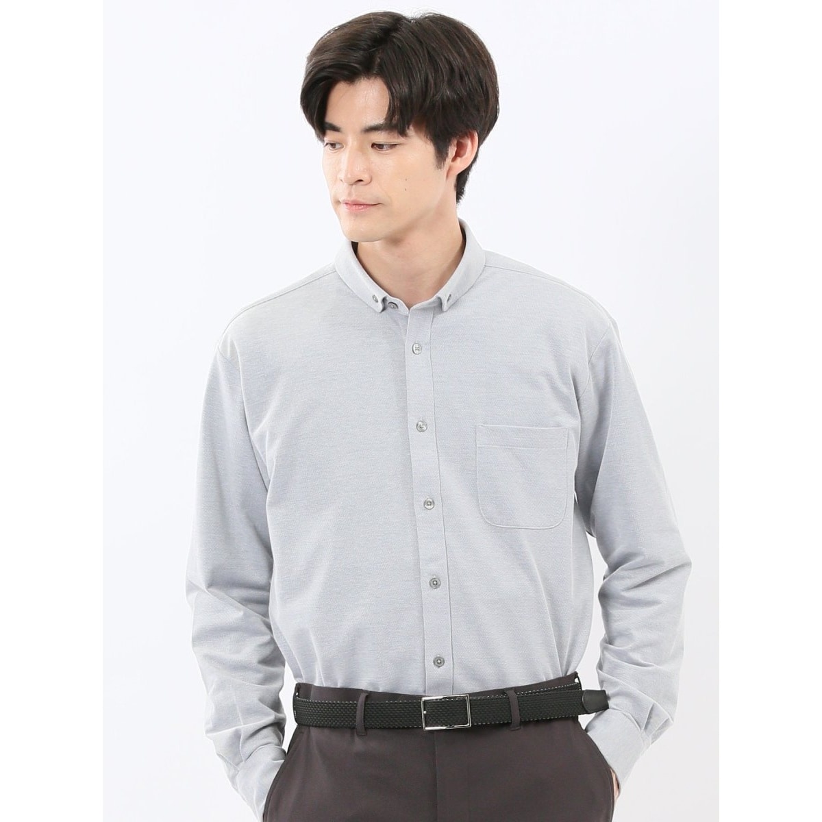 m.f.エディトリアル クレイジー切替 ボタンダウン長袖シャツ | m.f.