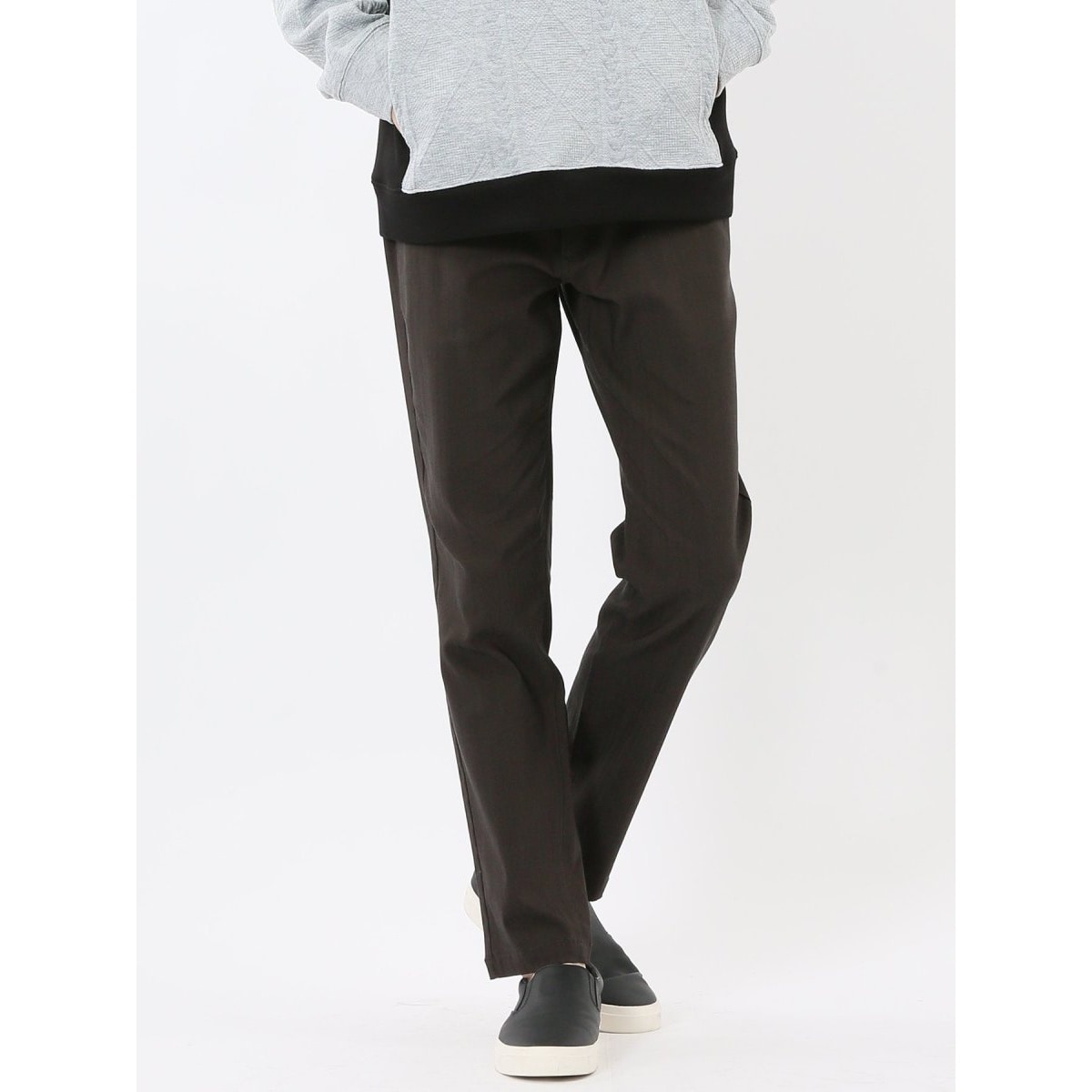 m.f.エディトリアル クロスストレッチ スリムパンツ ドビー | m.f.