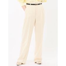 【ストレッチ UVカット】m.f.エディトリアル ワンタック ワイドパンツ