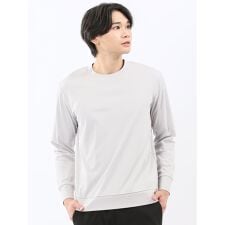 【ストレッチ シルケットコットン】m.f.エディトリアル スロープネック 長袖Tシャツ