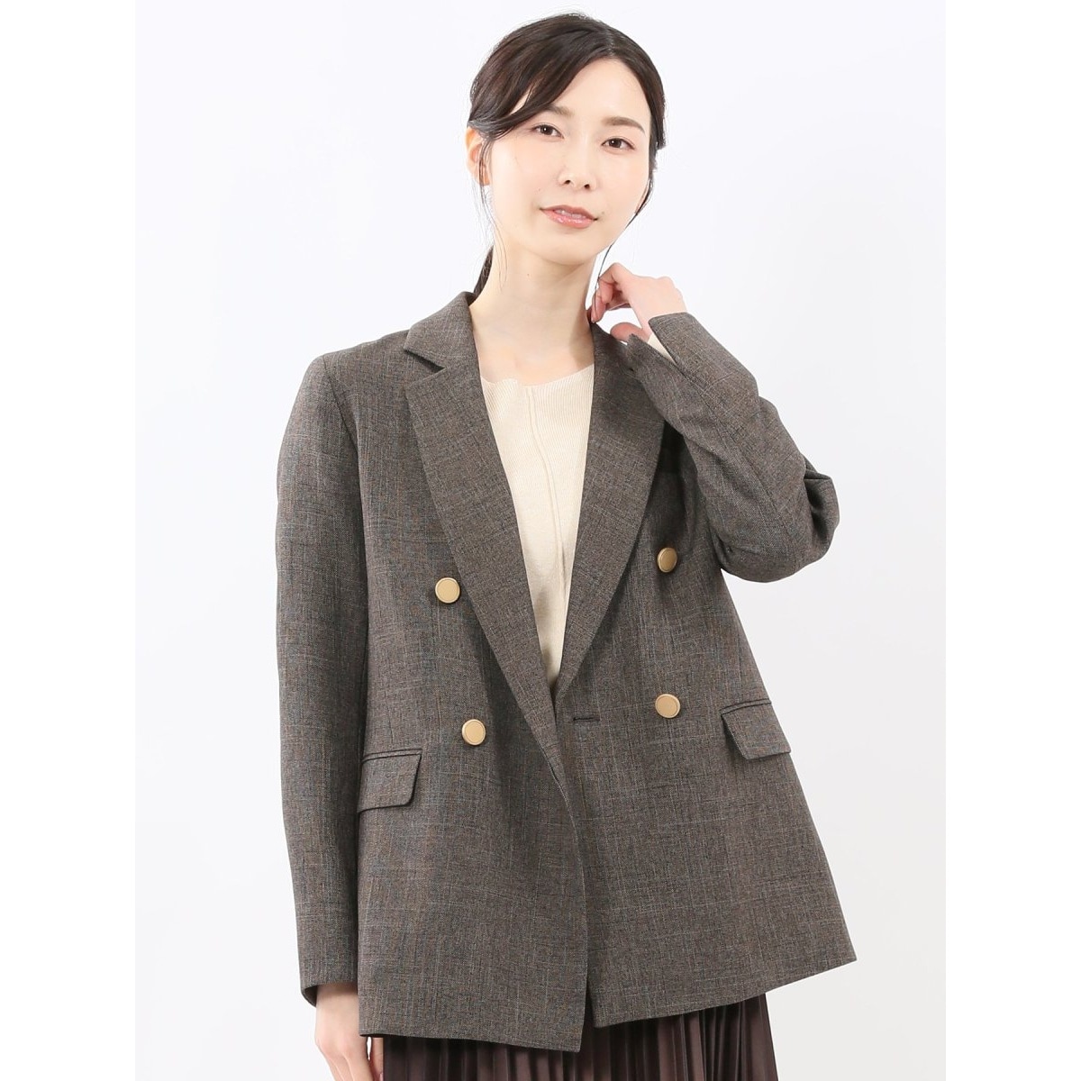 ウォッシャブル】m.f.エディトリアル カラーレス ダブルジャケット