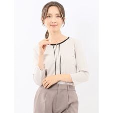 m.f.エディトリアル(m.f.editorial)の【接触冷感 UVカット】m.f.エディトリアル 綿スムス 配色 7分袖Tシャツ