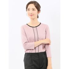 m.f.エディトリアル(m.f.editorial)の【接触冷感 UVカット】m.f.エディトリアル 綿スムス 配色 7分袖Tシャツ