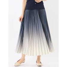 【グラデーション プリーツ】m.f.エディトリアル ロングスカート