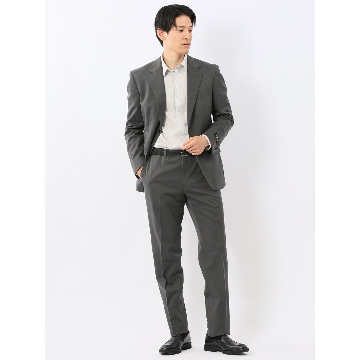 m．f．エディトリアル（m．f．editorial）/【ストレッチ 光沢 ウール混】m．f．エディトリアル 2ボタン3ピース スーツ シャドーストラ… ストレッチ 光沢 ウール混】m.f.エディトリアル 2ボタン3ピース スーツ