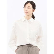 m.f.エディトリアル(m.f.editorial)の【ストレッチ】m.f.エディトリアル バックタック レギュラーカラー 長袖ブラウス