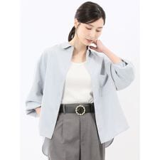 m.f.エディトリアル(m.f.editorial)の【ストレッチ】m.f.エディトリアル バックタック レギュラーカラー 長袖ブラウス