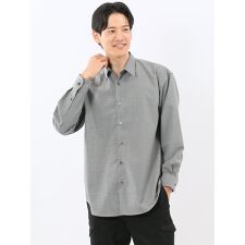 【ウール混ストレッチ】m.f.エディトリアル レギュラーカラー長袖シャツ