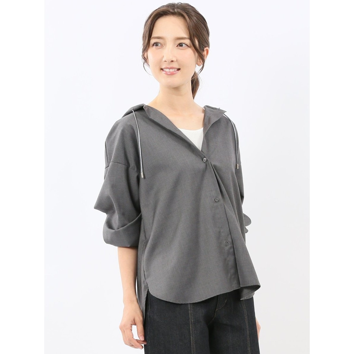 m．f．エディトリアル（m．f．editorial）/【レーヨン混】m．f．エディトリアル マイクロサキソニー シャツアウター レーヨン混】m.f.エディトリアル マイクロサキソニー シャツアウター