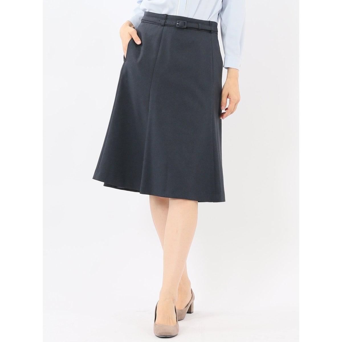 ストレッチ ウォッシャブル】m.f.エディトリアル フレアースカート