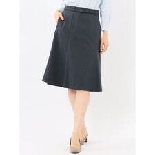 m.f.エディトリアル(m.f.editorial)の【ストレッチ ウォッシャブル】m.f.エディトリアル ウール調フレアースカート(セットアップ可能)