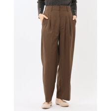 【ストレッチ UVカット】m.f.エディトリアル ワンタック ワイドパンツ