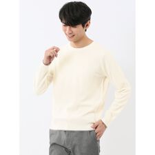 【ウォッシャブル ウール混】m.f.エディトリアル クルーネック ニットセーター