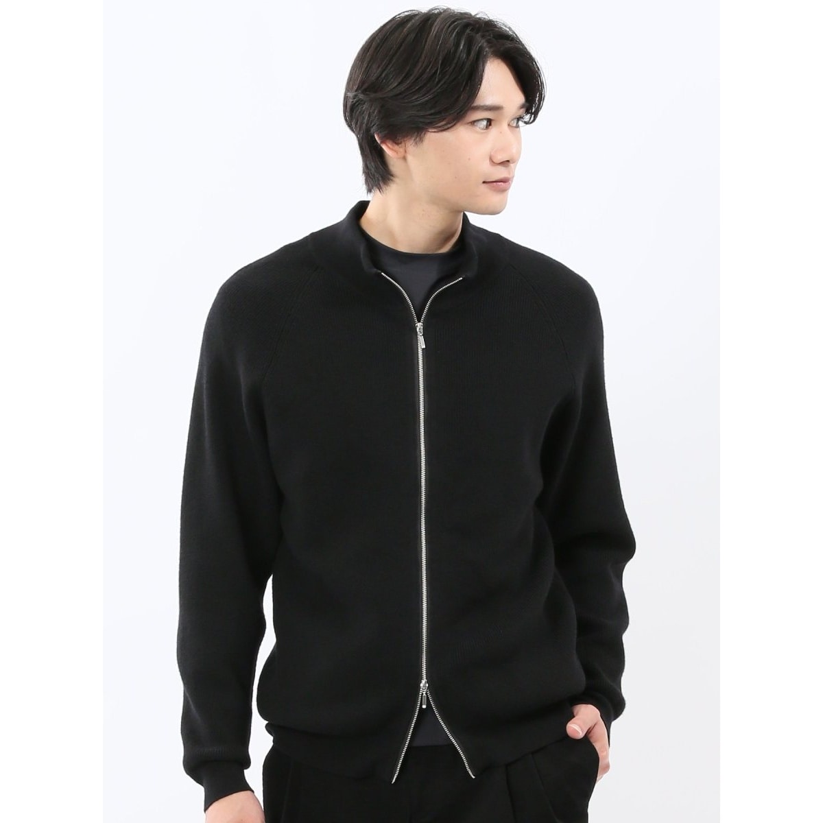 m．f．エディトリアル（m．f．editorial）/【ウォッシャブル ウール混】m．f．エディトリアル 畦 ドライバーズ ニットアウター ウォッシャブル ウール混】m.f.エディトリアル 畦 ドライバーズ ニット