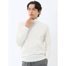 【ウォッシャブル ウール混】m.f.エディトリアル タートルネックニット