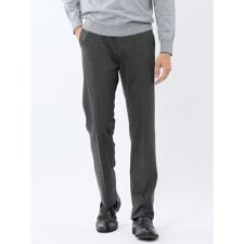 【ストレッチ ウォッシャブル】m.f.エディトリアル ニットジャガード ノータックスラックス