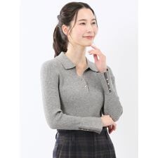 m.f.エディトリアル(m.f.editorial)の【ハンドウォッシャブル】m.f.エディトリアル リブ ポロニット