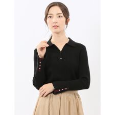 m.f.エディトリアル(m.f.editorial)の【ハンドウォッシャブル】m.f.エディトリアル リブ ポロニット