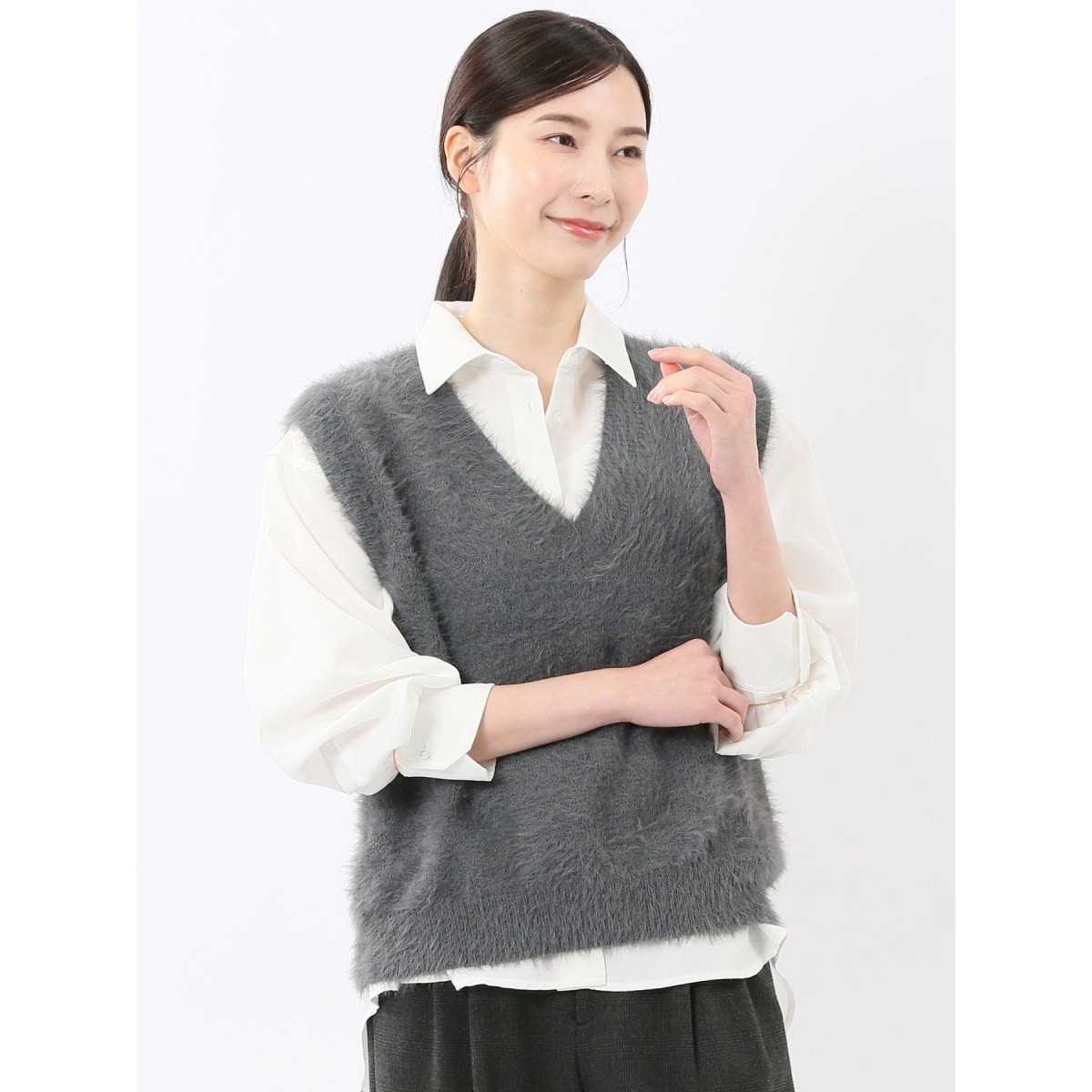 リネンライクVネックベスト | アーバンリサーチ ドアーズ(URBAN