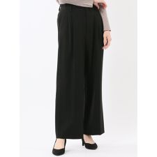 【ストレッチ ウォッシャブル】m.f.エディトリアル 両面起毛 ツータック ワイドパンツ