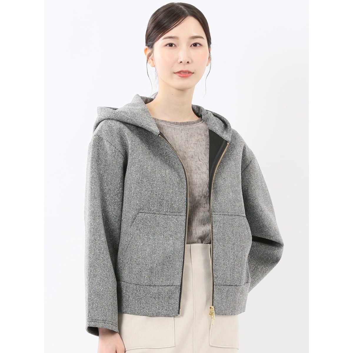 outersunset ロペコラボ　ボンディングツイードブルゾン38 ROPÉ(ロペ) / 【辺見えみりさんコラボ】OUTERSUNSET×ROPE