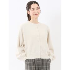 【ハンドウォッシャブル ストレッチ】m.f.エディトリアル フェザー クルーニットカーディガン