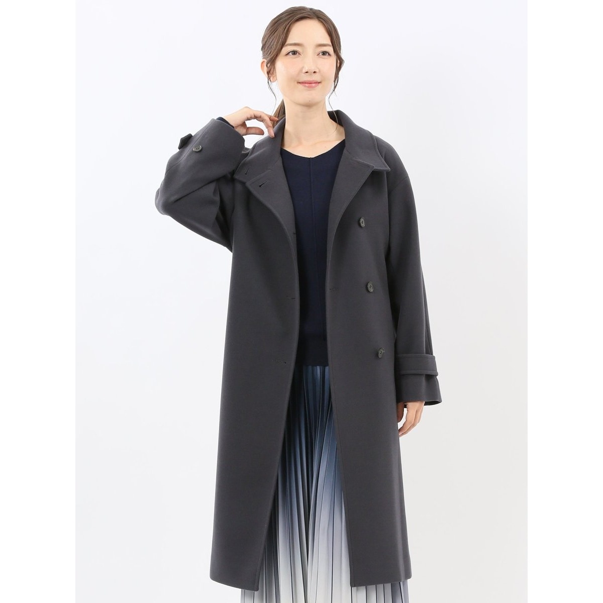 m．f．エディトリアル（m．f．editorial）/【ウォッシャブル ストレッチ】m．f．エディトリアル スタンドカラー ロングコート ウォッシャブル ストレッチ】m.f.エディトリアル スタンドカラー