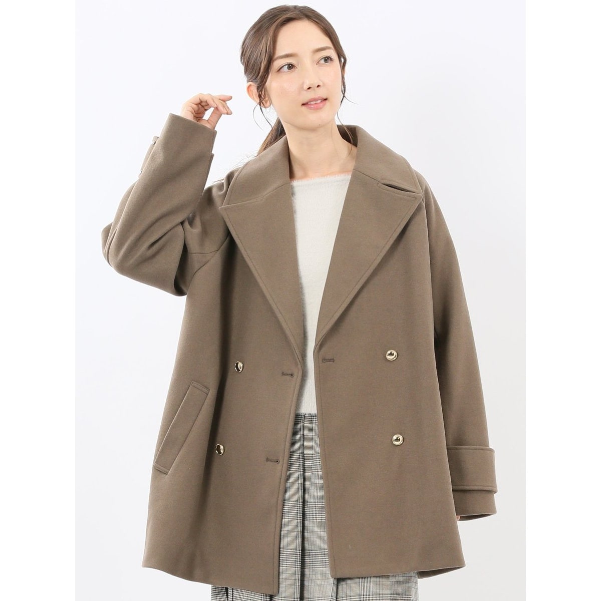 m．f．エディトリアル（m．f．editorial）/【ライトシャギー】m．f．エディトリアル メタルボタン ピーコート ライトシャギー】m.f.エディトリアル メタルボタン ピーコート | m.f.