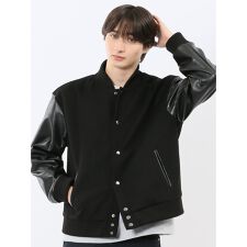 【メルトン×合成皮革切替】m.f.エディトリアル スタジャン