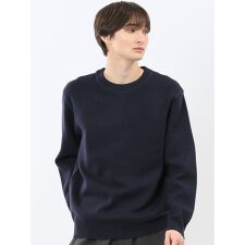 【ストレッチ ウォッシャブル】m.f.エディトリアル クルーニット セータ―