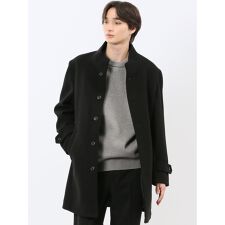 【ストレッチ メルトン】m.f.エディトリアル スタンドカラーコート