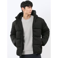 【ハンドウォッシャブル ややゆったり】m.f.エディトリアル ジャガード フーデッド 中綿ブルゾン