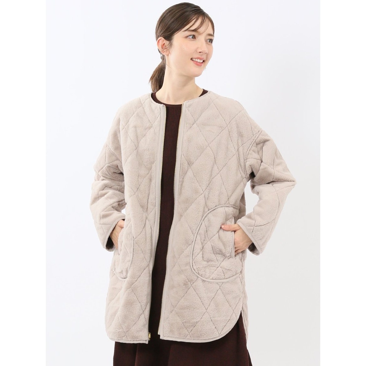 ダウン 防寒】m.f.エディトリアル ピーチスキン ショートダウン