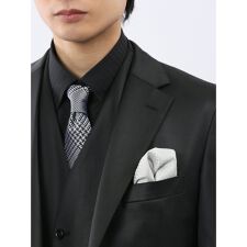 【セレモニー ハレの日】m.f.エディトリアル シルク混 四面 パネルチーフ