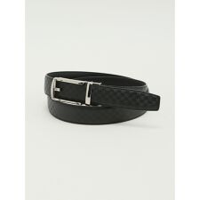 【アジャストフリー 表牛革】m.f.エディトリアル 市松型押しベルト